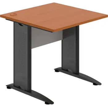 Psací stůl CS 800 – Stůl pracovní rovný 80 cm - Třešeň , Šedá , Černý kov