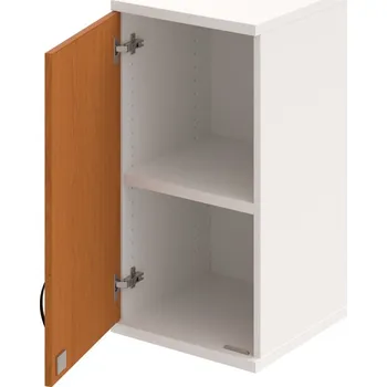 Policová skříň SZ 2 40 01 L H – Skříň policová dvéřová 76,8 × 40 cm - Třešeň , Bílá , UCO – černá