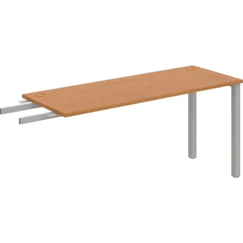 Psací stůl UE 1600 RU – Stůl pracovní délky 160 cm, hloubka 60 cm, k řetězení - Olše , Šedý kov