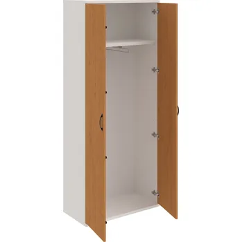 Policová skříň S 5 80 01 – Skříň šatní dvéřová 192 × 80 cm - Olše , Bílá , UCO – černá