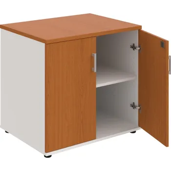 SPZ 80 60 P – Skříňka ke stolu, zavřená, š. 80 cm, léta podél - Třešeň , Bílá , USH – hranatá