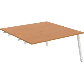 Psací stůl USD A 1600 R – Stůl pracovní 160 × 160 cm, k řetězení - Olše , Bílý kov