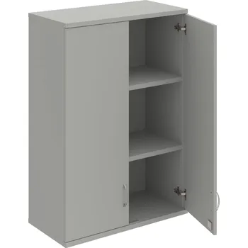 Policová skříň SZ 3 80 01 H – Skříň policová dvéřová 115,2 × 80 cm - Šedá , Šedá , USN – Hobis