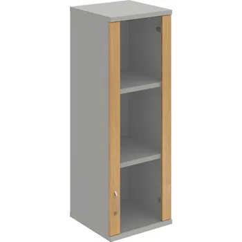 Policová skříň S 3 40 02 P H – Skříň policová dvéřová 115,2 × 40 cm - Dub , Šedá , USN – Hobis