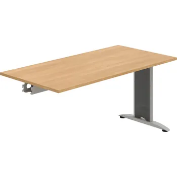 Jednací stůl FJ 1600 R – Stůl jednací řetězící rovný 160 cm - Dub , Šedý kov