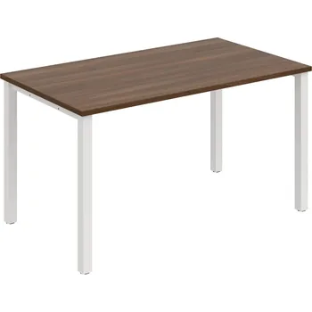 Psací stůl UJ 1400 – Stůl jednací rovný délky 140 cm - Ořech , Bílý kov