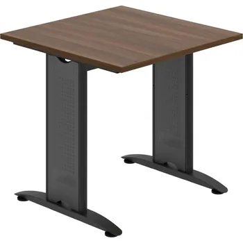 Jednací stůl FJ 800 – Stůl jednací rovný 80 cm - Ořech , Černý kov