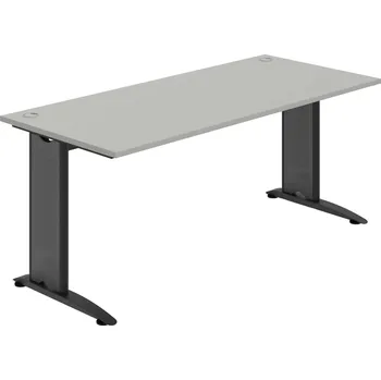 Psací stůl FS 1800 – Stůl pracovní rovný 180 cm - Šedá , Černý kov