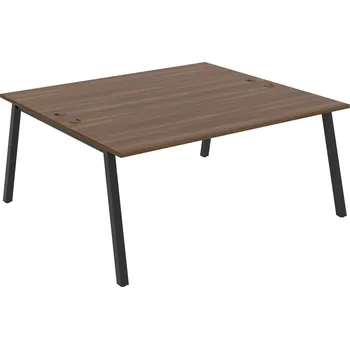 Psací stůl USD A 1800 – Stůl pracovní 180 × 160 cm - Ořech , Černý kov