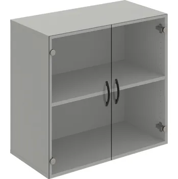 Policová skříň D 2 80 02 – Skříň policová dvéřová 74 × 80 cm - Čiré , Šedá , UCO – černá