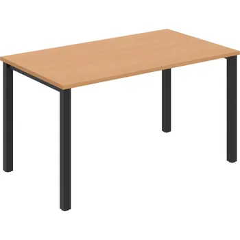 Psací stůl UJ 1400 – Stůl jednací rovný délky 140 cm - Buk , Černý kov