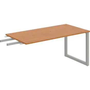 Psací stůl US O 1600 RU – Stůl pracovní délky 160 cm, k řetězení - Olše , Šedý kov