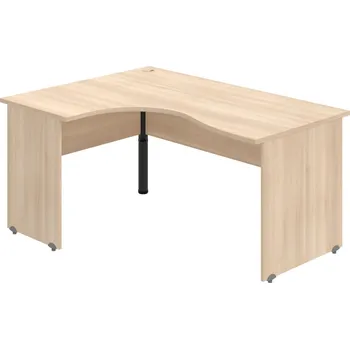 Psací stůl GE 2005 P – Stůl ergo pravý 160 × 120 cm - Akát , Akát , Černý kov