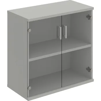 Policová skříň S 2 80 04 – Skříň policová dvéřová 76,8 × 80 cm - Čiré , Šedá , USH – hranatá