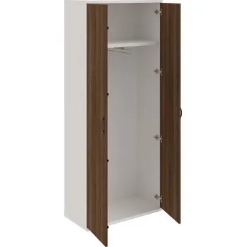 Policová skříň S 5 80 01 – Skříň šatní dvéřová 192 × 80 cm - Ořech , Bílá , UCO – černá