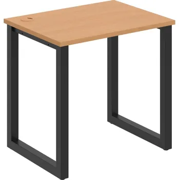 Psací stůl UE O 800 – Stůl pracovní délky 80 cm, hl. 60 cm - Buk , Černý kov