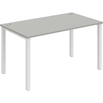 Psací stůl US 1400 – Stůl pracovní rovný 140 cm - Šedá , Bílý kov