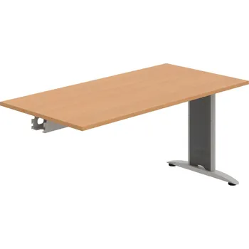 Jednací stůl FJ 1600 R – Stůl jednací řetězící rovný 160 cm - Buk , Šedý kov