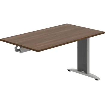 Jednací stůl FJ 1400 R – Stůl jednací řetězící rovný 140 cm - Ořech , Šedý kov