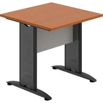 Jednací stůl CJ 800 – Stůl jednací rovný 80 cm - Třešeň , Šedá , Černý kov