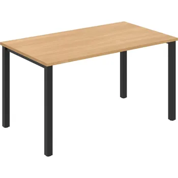 Psací stůl UJ 1400 – Stůl jednací rovný délky 140 cm - Dub , Černý kov