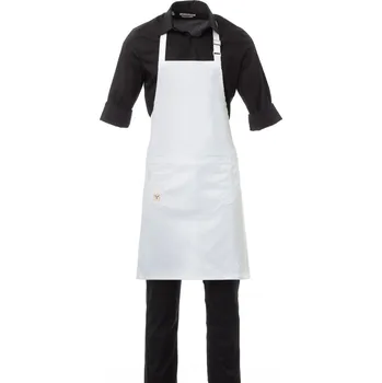 Gastro oděv PAYPER BISTROT unisex zástěra s laclem Barva: bílá