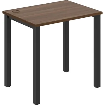 Psací stůl UE 800 – Stůl pracovní délky 80 cm, hl. 60 cm - Ořech , Černý kov