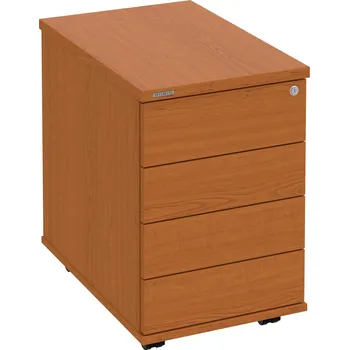 Zásuvkový kontejner K 34 C PTO P – Kontejner, 4 zásuvky, cent. zamykání, bezúchytkové otevírání, léta podél, hl. 60 cm - Třešeň , Třešeň