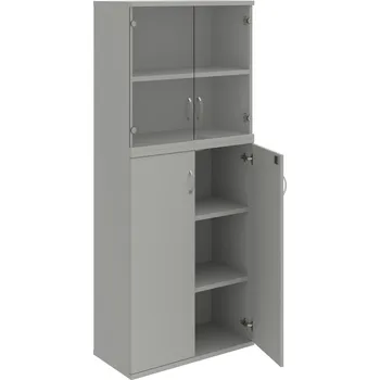 Policová skříň SZ 5 80 11 – Skříň policová dvéřová 192 × 80 cm - Šedá , Šedá , USN – Hobis