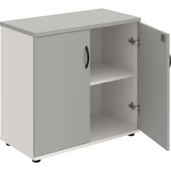 SPZ 80 40 – Skříňka ke stolu, zavřená, š. 80 cm - Šedá , Bílá , UCO – černá