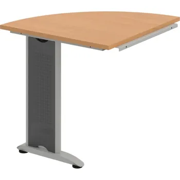 Jednací stůl CP 901 L – Stůl spojovací levý - Buk , Šedý kov