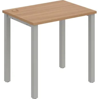 Psací stůl UE 800 – Stůl pracovní délky 80 cm, hl. 60 cm - Višeň , Šedý kov