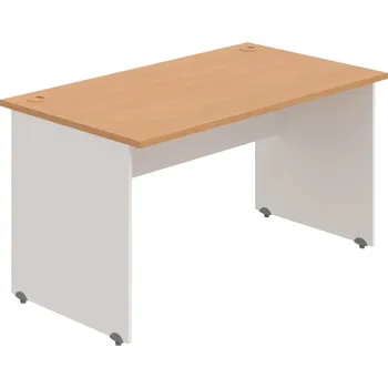 Psací stůl GS 1400 – Stůl pracovní rovný 140 cm - Buk , Bílá