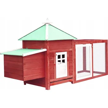 Kurník pro slepice 190x72x102 cm - červený