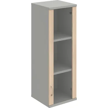 Policová skříň S 3 40 02 P H – Skříň policová dvéřová 115,2 × 40 cm - Akát , Šedá , USN – Hobis