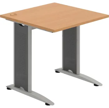 Psací stůl FS 800 – Stůl pracovní rovný 80 cm - Buk , Šedý kov