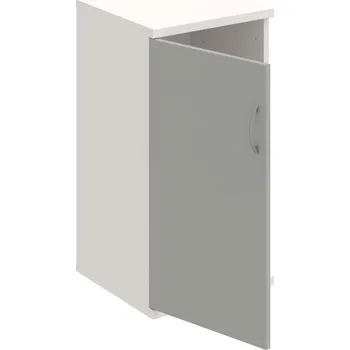 Policová skříň S 2 40 01 L – Skříň policová dvéřová 76,8 × 40 cm - Šedá , Bílá , USN – Hobis