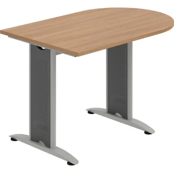 Jednací stůl FP 1200 1 – Stůl jednací oblouk 120 cm - Višeň , Šedý kov