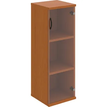 Policová skříň S 3 40 03 P – Skříň policová dvéřová 115,2 × 40 cm - Čiré , Třešeň , UCO – černá