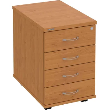 Zásuvkový kontejner K 34 C N – Kontejner, 4 zásuvky, cent. zamykání, léta napříč, hl. 60 cm - Olše , Olše , USN – Hobis