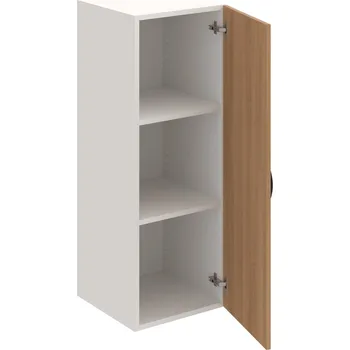 Policová skříň D 3 40 01 – Skříň policová dvéřová 111 × 40 cm - Višeň , Bílá , UCO – černá