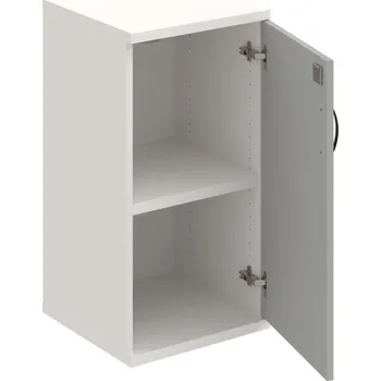 Policová skříň SZ 2 40 01 P – Skříň policová dvéřová 76,8 × 40 cm - Šedá , Bílá , UCO – černá