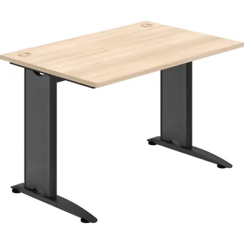 Psací stůl FS 1200 – Stůl pracovní rovný 120 cm - Akát , Černý kov