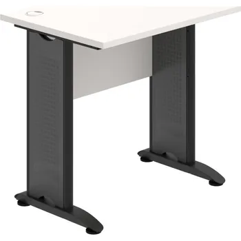 Psací stůl CE 800 – Stůl pracovní rovný 80 cm, hl. 60 cm - Bílá , Bílá , Černý kov
