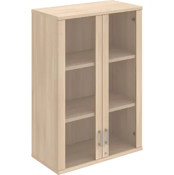 Policová skříň SZ 3 80 04 H – Skříň policová dvéřová 115,2 × 80 cm - Akát , Akát , USH – hranatá