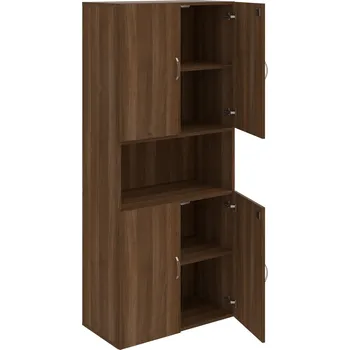 Policová skříň DZ 5 80 05 – Skříň policová dvéřová 185 × 80 cm - Ořech , Ořech , USN – Hobis