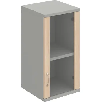 Policová skříň S 2 40 02 P H – Skříň policová dvéřová 76,8 × 40 cm - Akát , Šedá , USN – Hobis