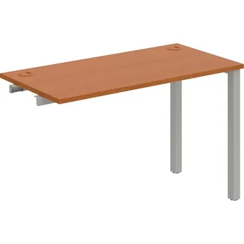 Psací stůl UE 1200 R – Stůl pracovní délky 120 cm, hl. 60 cm, k řetězení - Třešeň , Šedý kov