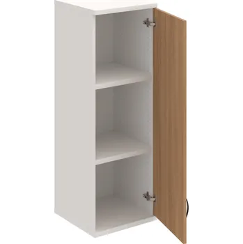 Policová skříň S 3 40 01 P H – Skříň policová dvéřová 115,2 × 40 cm - Višeň , Bílá , UCO – černá