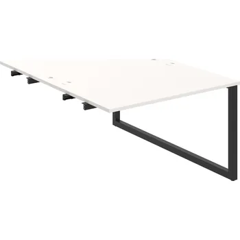 Psací stůl USD O 1200 R – Stůl pracovní 120 × 160 cm, k řetězení - Bílá , Černý kov